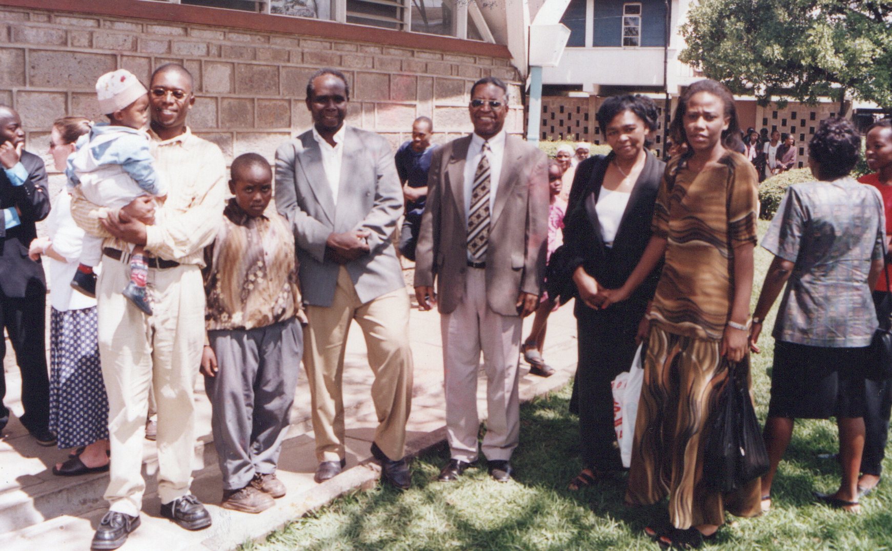 The family, gathered — his greatest joy.