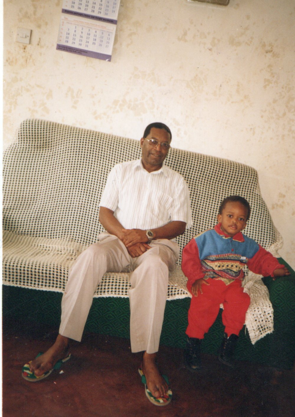 Home. A father and his son.